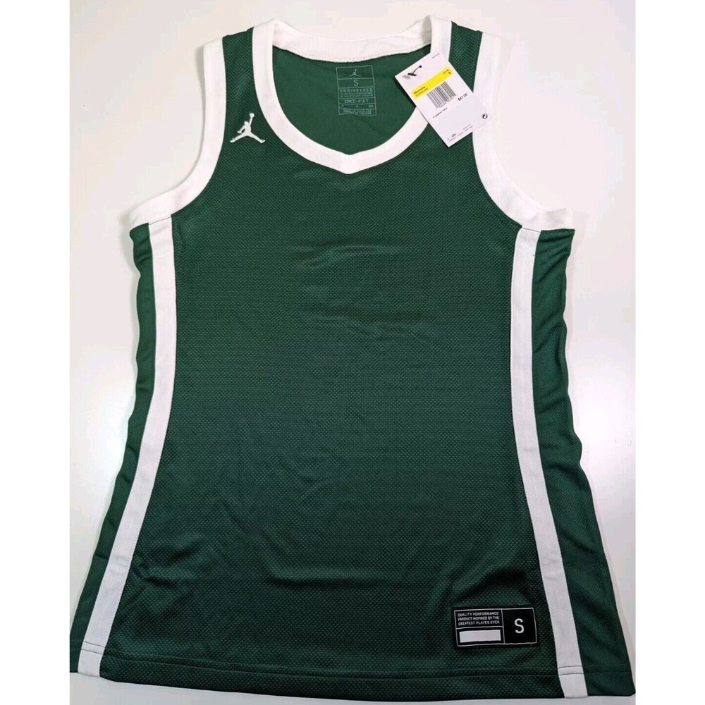 Nike Women Size S Jordan Jumpman Dri-FIT Dark Green Basketball Jersey AT0540